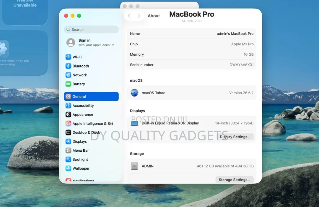 Laptop Apple MacBook Pro 2021 M1 16GB Apple M1 Pro SSD 512GB