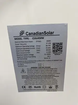 450w Canadian Solar Panel 96 CLL How Many Yes