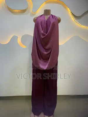 Cowl Neck Top and Pants Two Piece