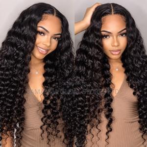 Long Deep Wave Middle Part HD Lace Front Human Hair Wig