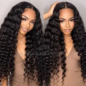 Long Deep Wave Middle Part HD Lace Front Human Hair Wig
