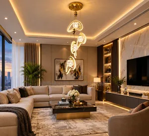European Style Light Luxury LED Crystal Chandelier AC85-245V
