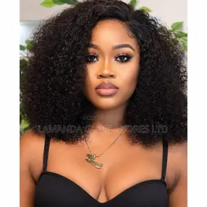 Short Kinky Curly Side Part HD Lace Front Bob Wig