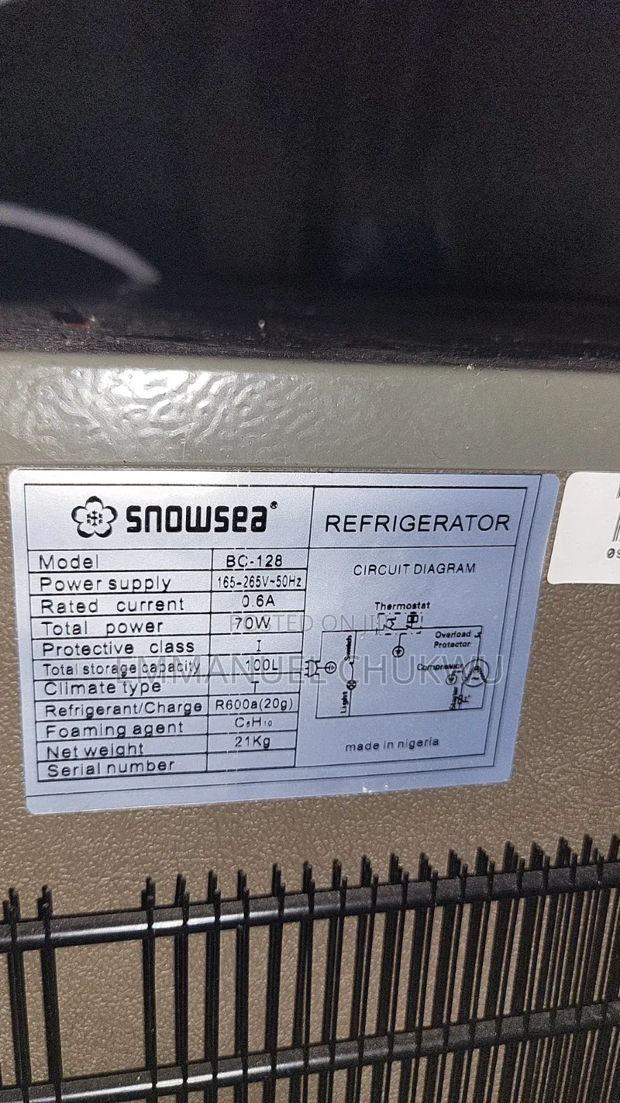 Snowsea Tabletop Fridge