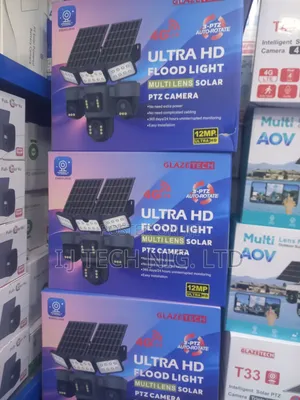 Eseecloud HD Flood Light 3 Lens 4g Solar PTZ Camera