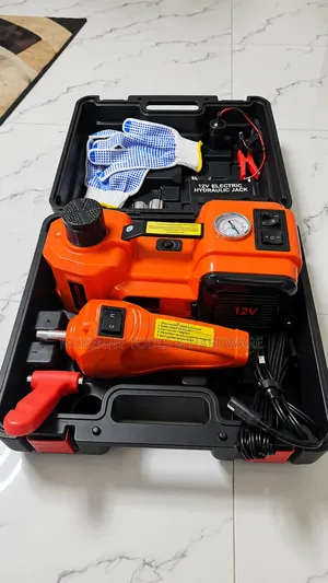 12V Electric Hydraulic Car Jack Kit – 5 Ton + Impact Wrench