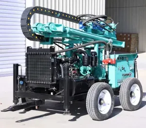 DTH 300mters Hard Rock Breker Borehole Drill Rig Air Compreso Option