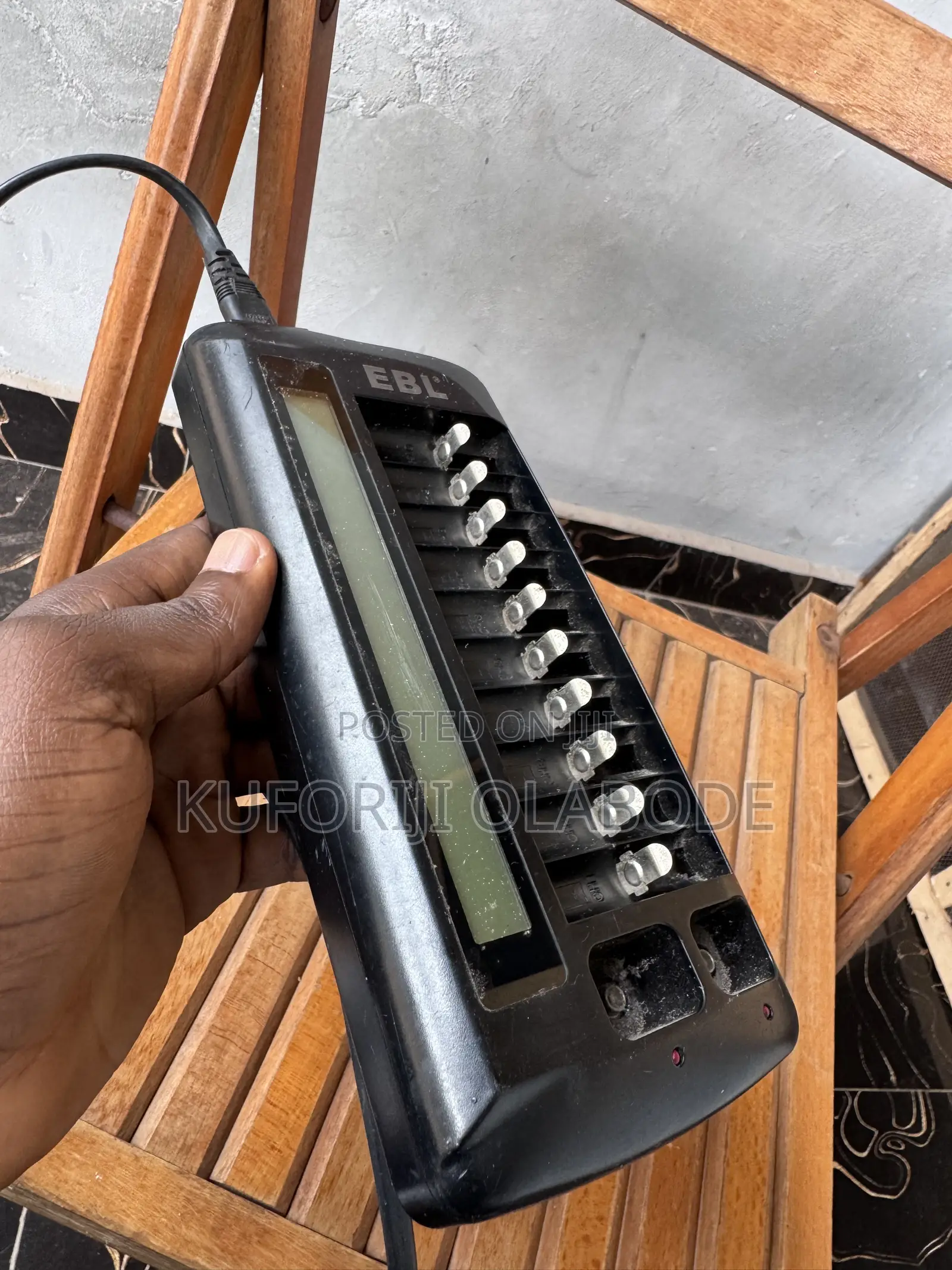 EBL 12-Bay LCD Universal Battery Charger (Model EBL-999).
