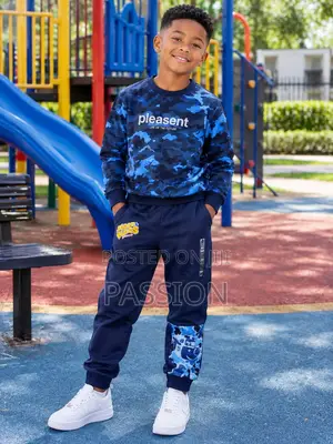 Blue Up and Down Joggers