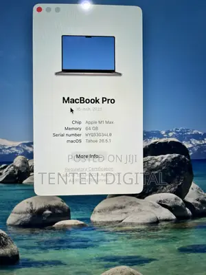 Laptop Apple MacBook Pro 2021 M1 Max 64GB Apple M1 Max SSD 1T