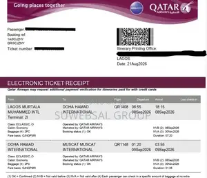 Flight Ticket Available