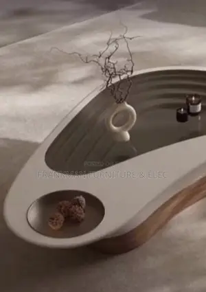 Modern Oval Center Table With Stylish Storage Design