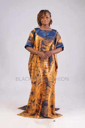 Adire Beaded Collar Bubu