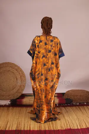 Adire Beaded Collar Bubu