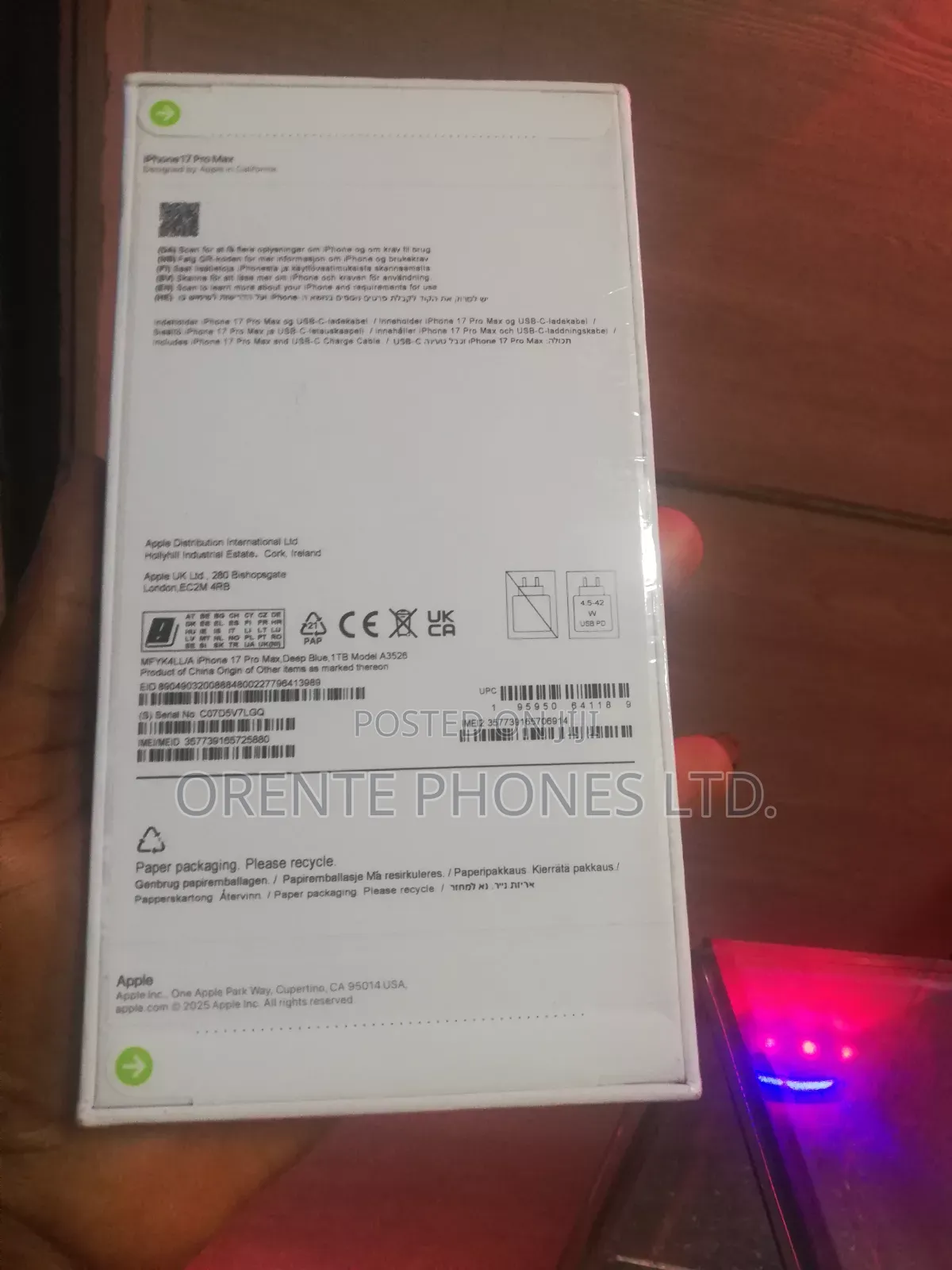Apple iPhone 17 Pro Max 1 TB Blue