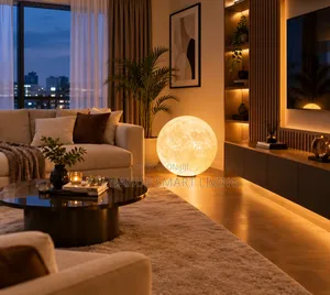 16 Colors RGB 3D Moon Night for Kids Bedroom Glowing Moon Lamp With