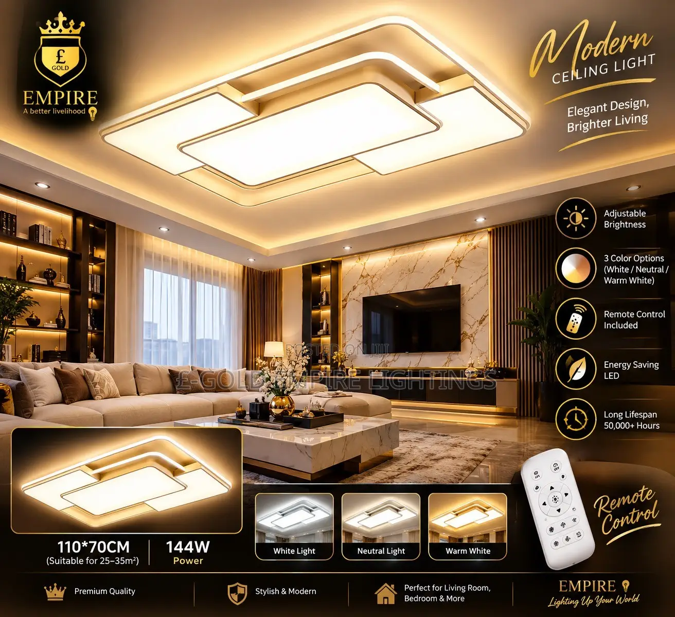 Premium Modern Ceiling Flush