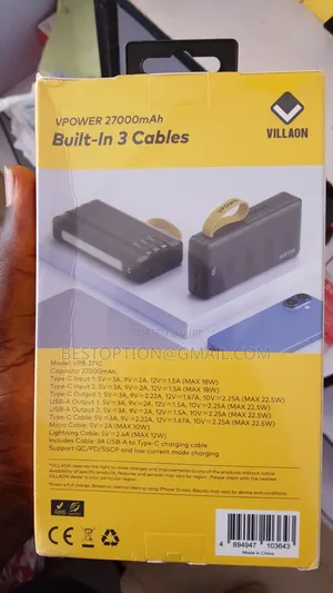 V Power 27,000mah