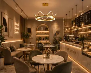 Modern Luxury LED Ring Chandelier – Gold Ceiling Light