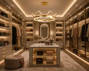 Modern Luxury LED Ring Chandelier – Gold Ceiling Light