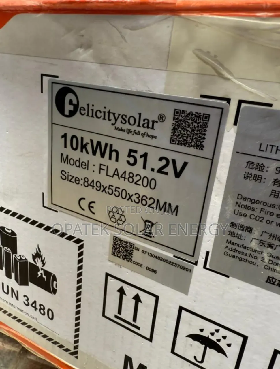 Felicity Lithium Battery 10kwh 48v Available