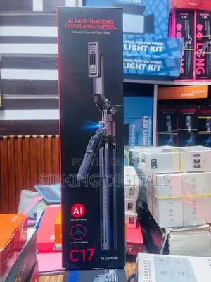 C17 Ai Face Tracking Selfiestick Quadrapod, Rotating Handle Gestures