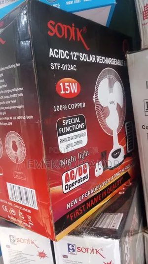 Solar Rechargeable Table Fan
