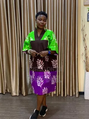 Ankara Short Boubou Lilac