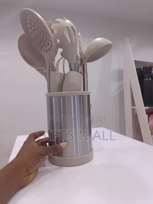 Beautiful Stainless Steel and Silicone Cooking Set