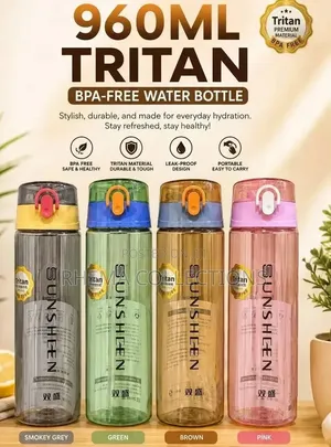 960ml Quality Strong Water Bottle With Straw