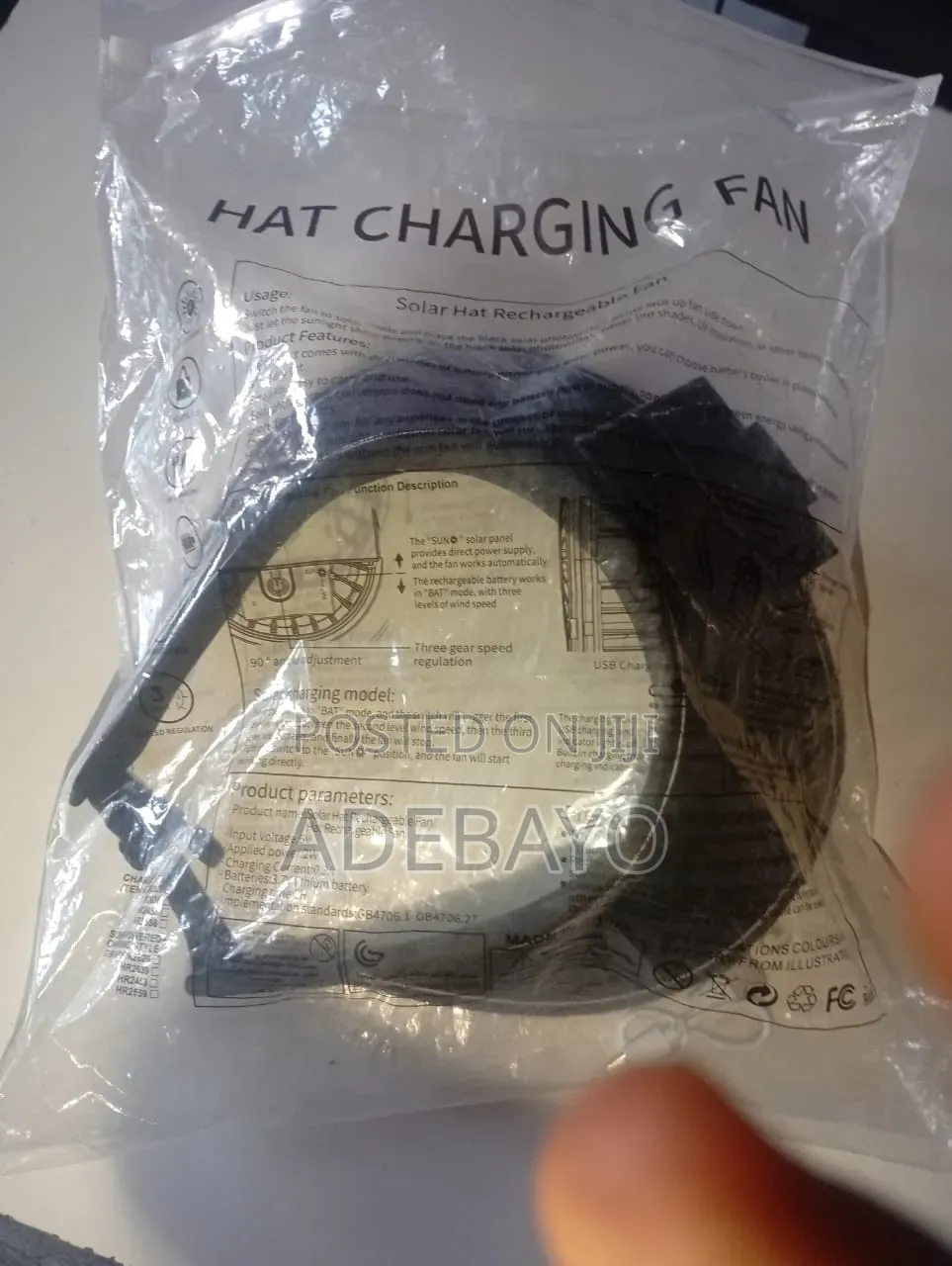 Hat Charging Fan