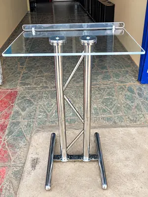 Modern Acrylic Pulpit With Stainless Steel Stand