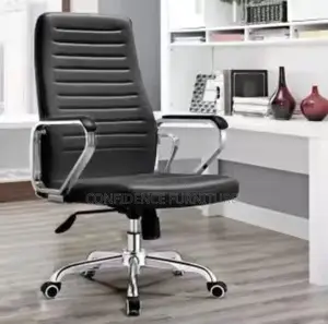 Leather Office Swivel Chair With Iron Hand