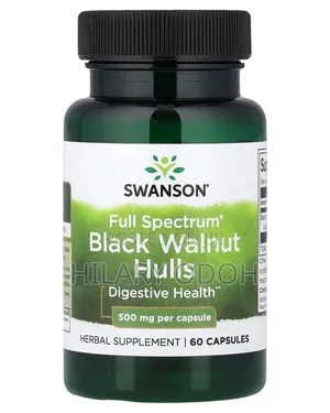 Swanson Full Spectrum Black Walnut Hulls 500 Mg 60 Capsules