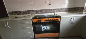 Scanfrost 4 Gas + 2 Electric Cooker With Wood Finish