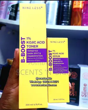 Nineless B-Boost 1% Kojic Acid Toner and Serum Set