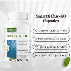 Smart 8 Plus - 60 Capsules for Brain Function in Adult and Children