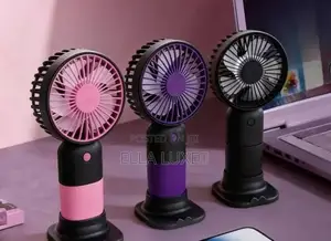 Mini Breeze USB Rechargeable Fan" (Pink, Purple Black)