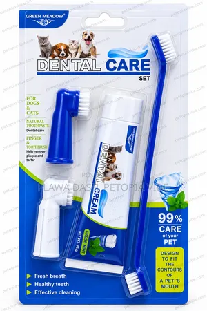 Green Meadow Dental Care Set for Cat and Dog Toothpaste and Brush Kit