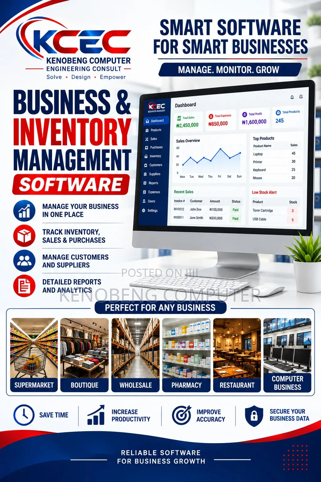Laptop Computer Sales, Repairs, CCTV IT Services