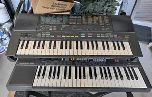 80s Vintage Yamaha PortaSound PSS-480 and Concertmate-660 Keyboards