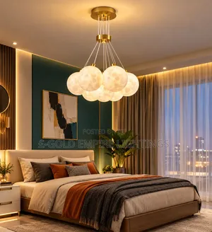 Luxury Gold Crystal Ball Pendant Chandelier – Elegant Ceiling Light