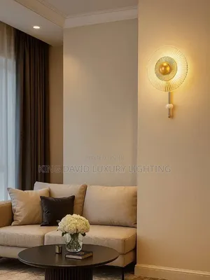 Nordic-Style Luxury LED Fluted Glass Wall Sconce. [