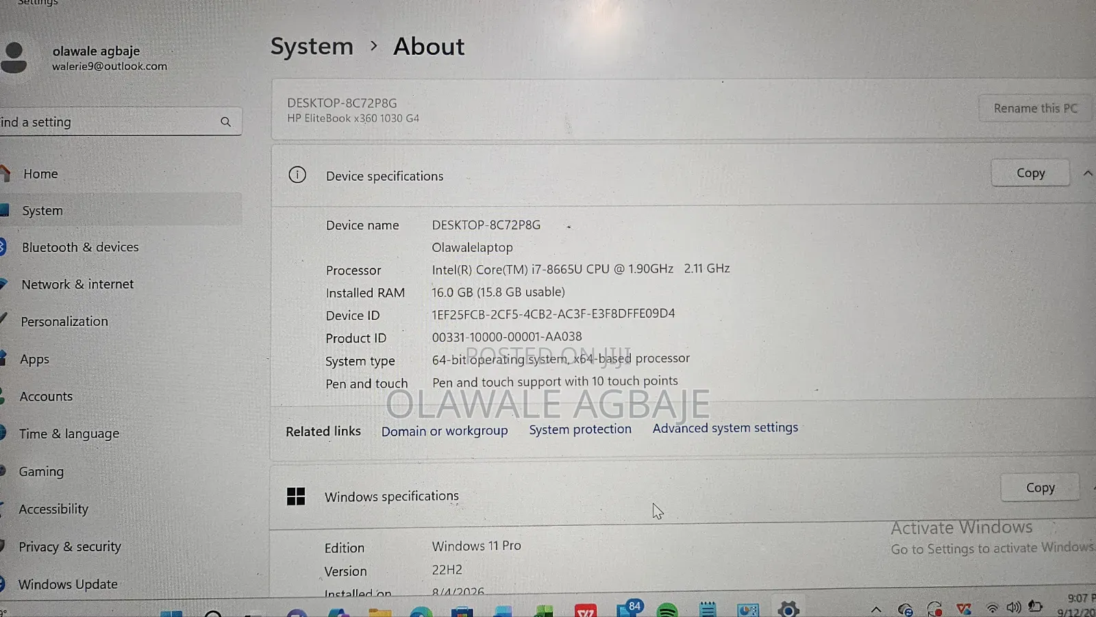 Laptop HP 15 16GB Intel Core i7 SSD 500GB