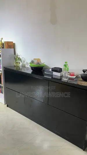 Neatly Used HDF Black Cupboard