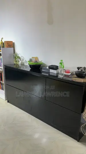 Neatly Used HDF Black Cupboard