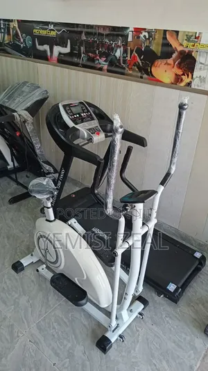 German 2.5HP With Auto Incline and American Fitness Cross Trainer