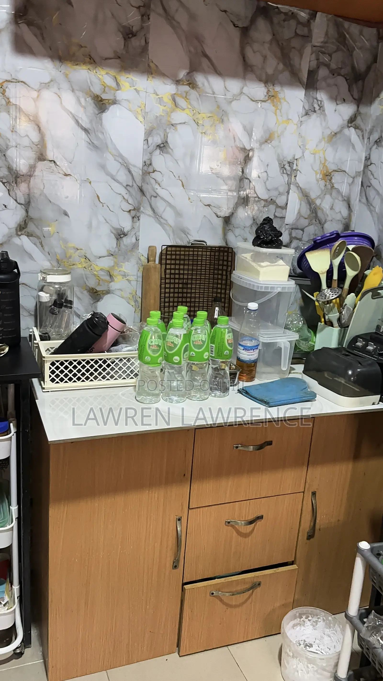 Kitchen Cupboard With Marble Top