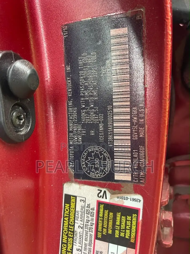 Toyota Venza V6 2010 Red