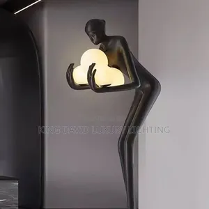 Modern Humanoid Sculpture Floor Lamp, Commo
